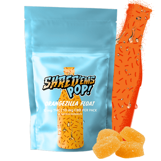 Orangezilla Float Gummies - 4 Pk. Shred'ems Pop