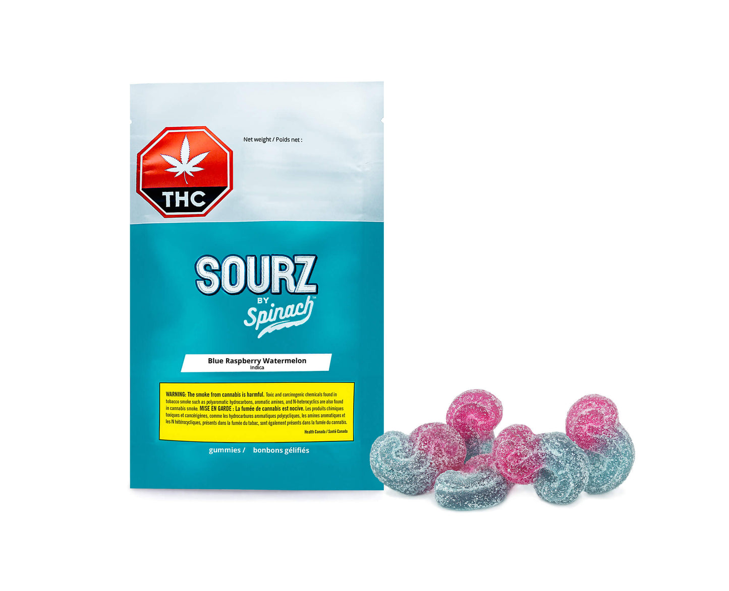 Blue Raspberry Watermelon - 5PK - Spinach Sourz