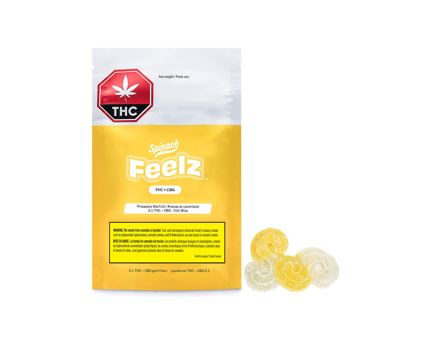 THC + Pineapple Starfruit - 2PK - Spinach Feelz